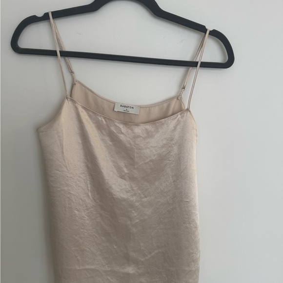 Babaton Tops - Babaton Beige Satin Camisole